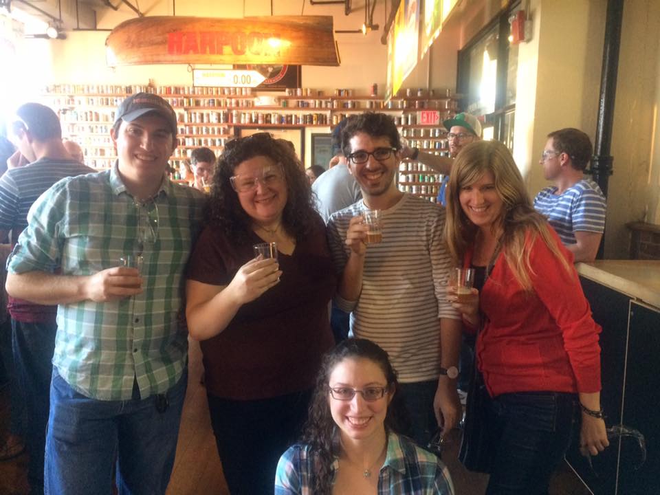 Group of people on a brewery tour